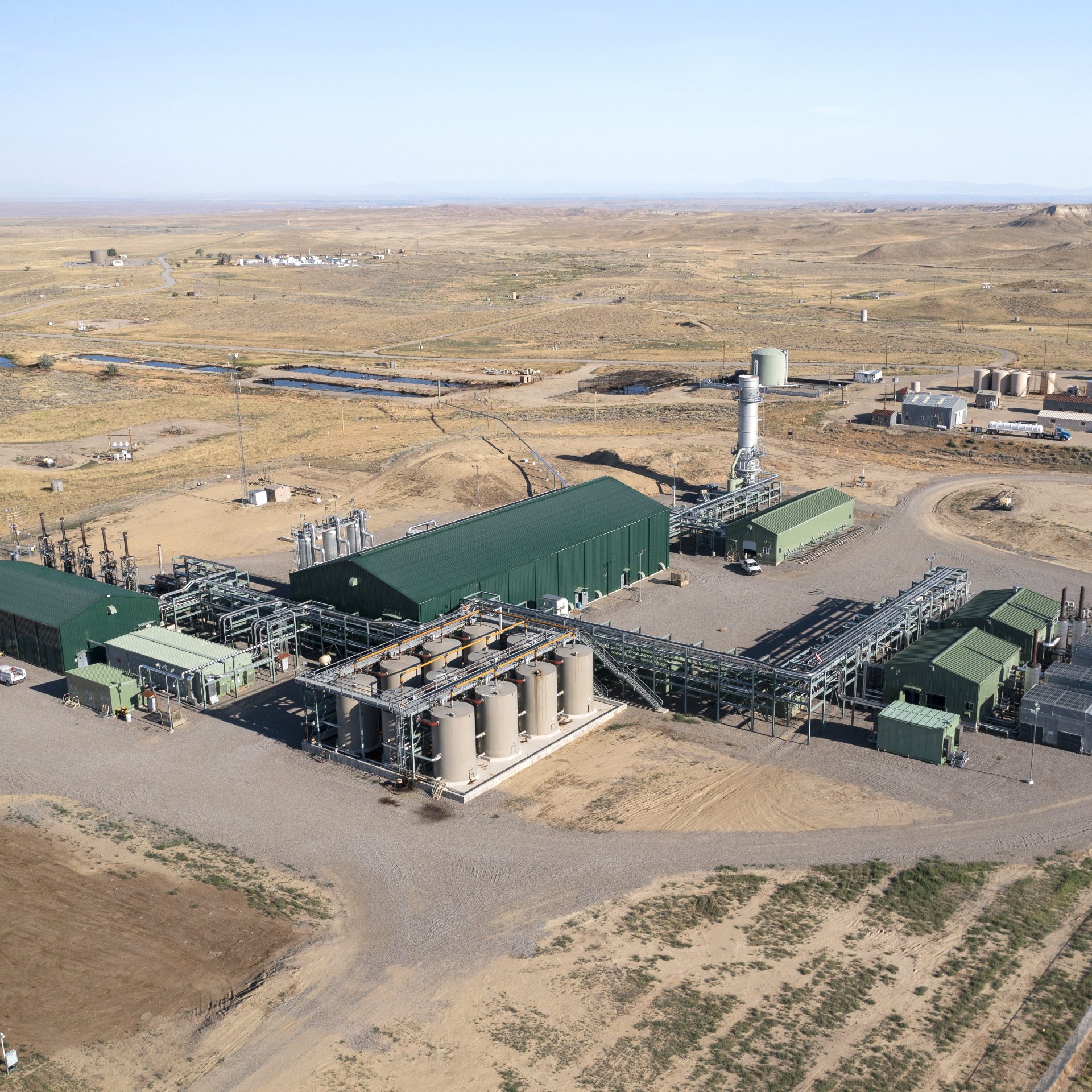 An aerial photo of one of Denbury's operations in the Rocky Mountain region.