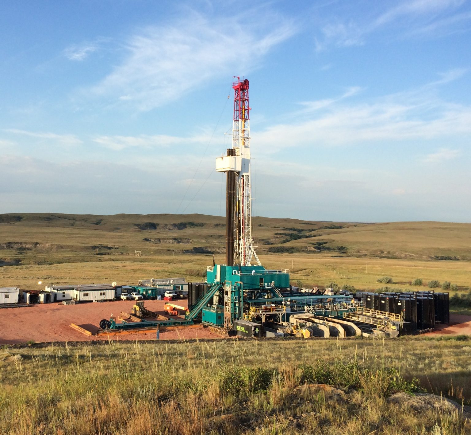 An oil rig in use in Denbury's operations.